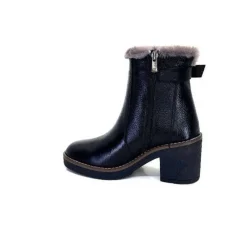 Ivoire-354 Ivoire 109381 Cuir Noir*Femme Fourrées