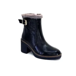 Ivoire-354 Ivoire 109381 Cuir Noir*Femme Fourrées