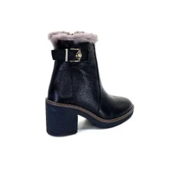 Ivoire-354 Ivoire 109381 Cuir Noir*Femme Fourrées