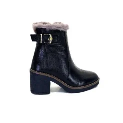 Ivoire-354 Ivoire 109381 Cuir Noir*Femme Fourrées