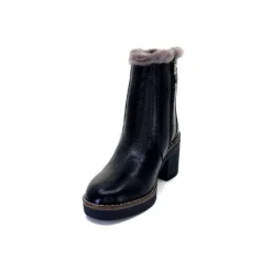 Ivoire-354 Ivoire 109381 Cuir Noir*Femme Fourrées