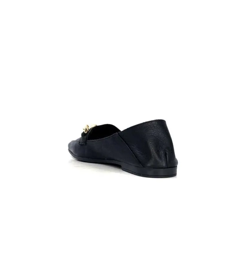 gloria Ivoire 97576 Cuir Noir*Femme Mocassins