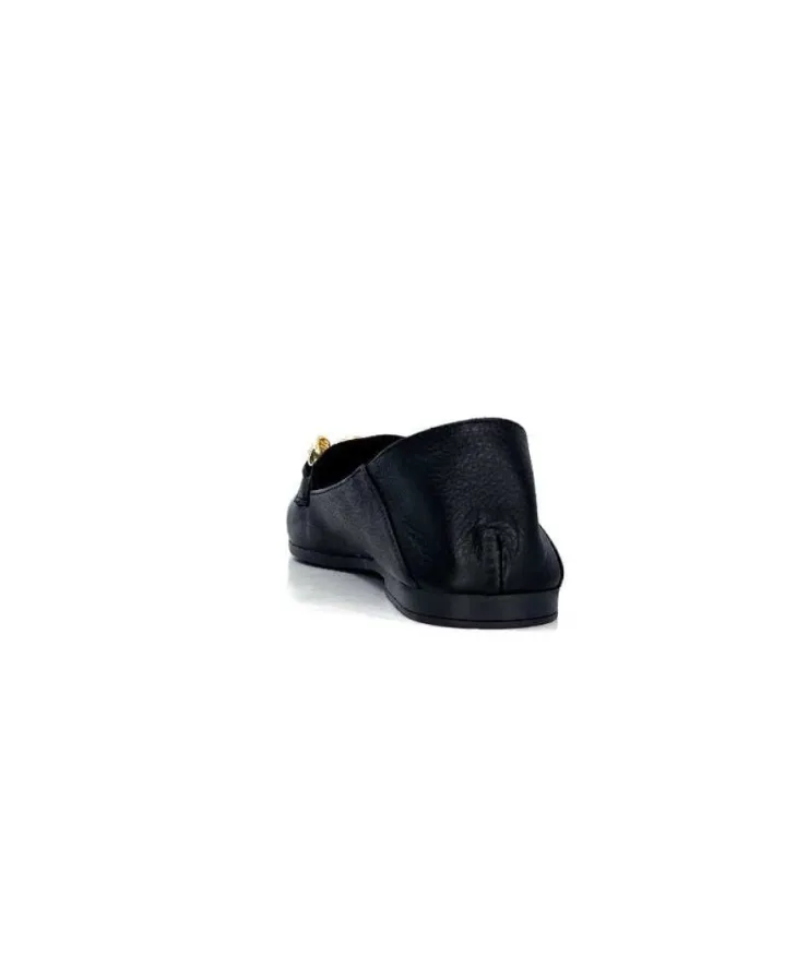 gloria Ivoire 97576 Cuir Noir*Femme Mocassins