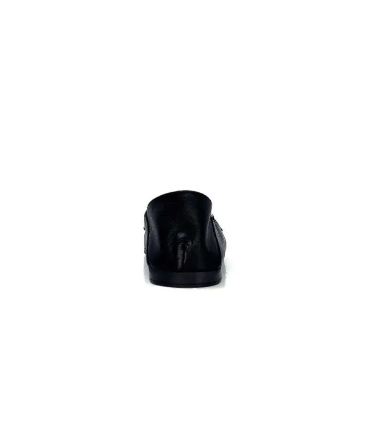 gloria Ivoire 97576 Cuir Noir*Femme Mocassins