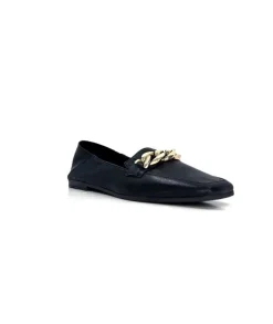 gloria Ivoire 97576 Cuir Noir*Femme Mocassins