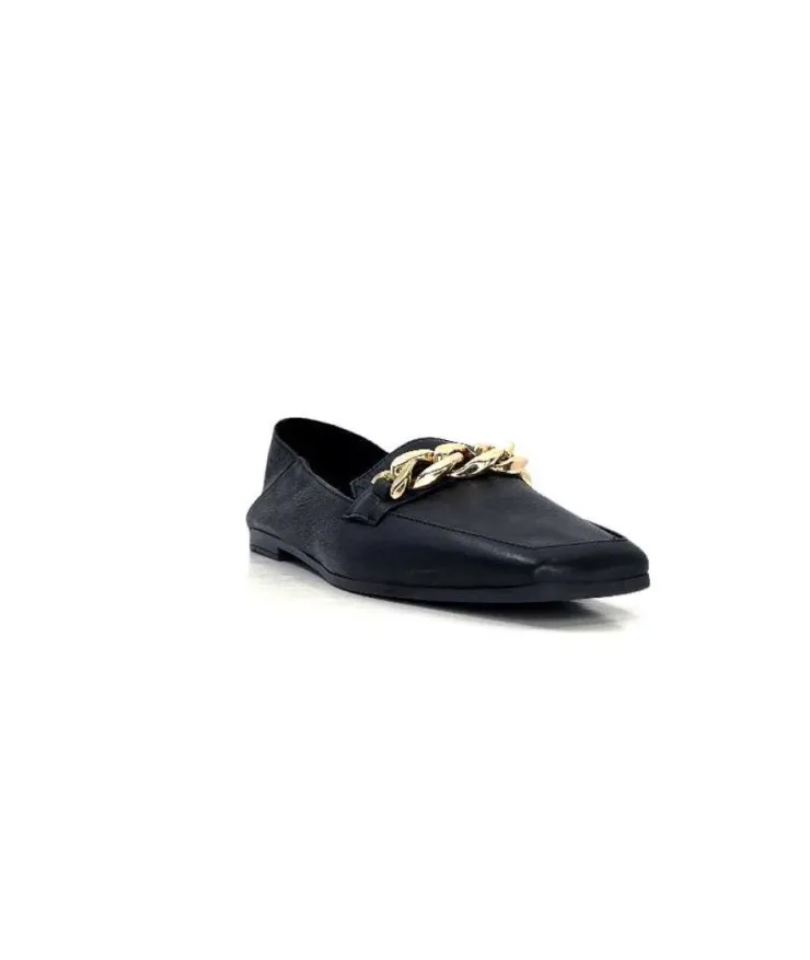 gloria Ivoire 97576 Cuir Noir*Femme Mocassins