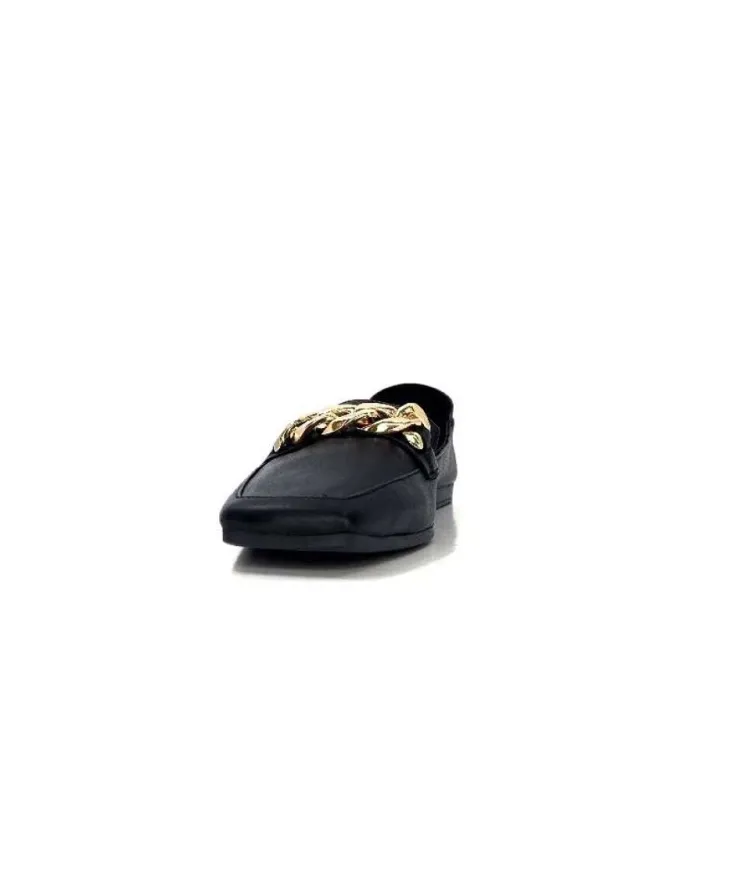gloria Ivoire 97576 Cuir Noir*Femme Mocassins