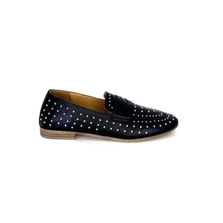 Ivoire0401a Ivoire 500.1000 Cuir Noir*Femme Mocassins
