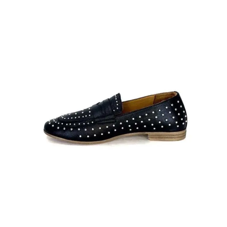 Ivoire0401a Ivoire 500.1000 Cuir Noir*Femme Mocassins
