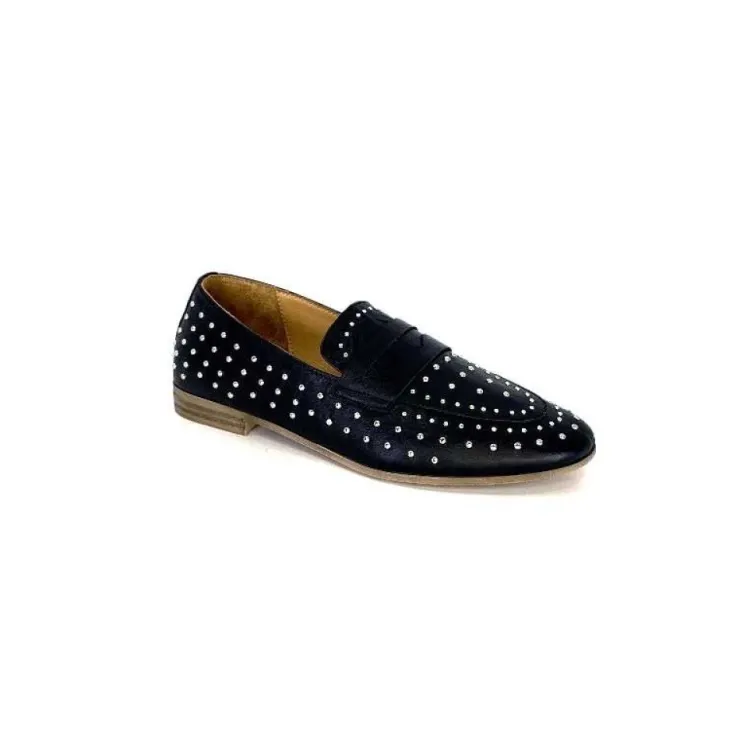 Ivoire0401a Ivoire 500.1000 Cuir Noir*Femme Mocassins