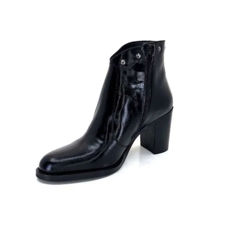 Ivoire0381b Ivoire 8016 Cuir Noir*Femme Bottines