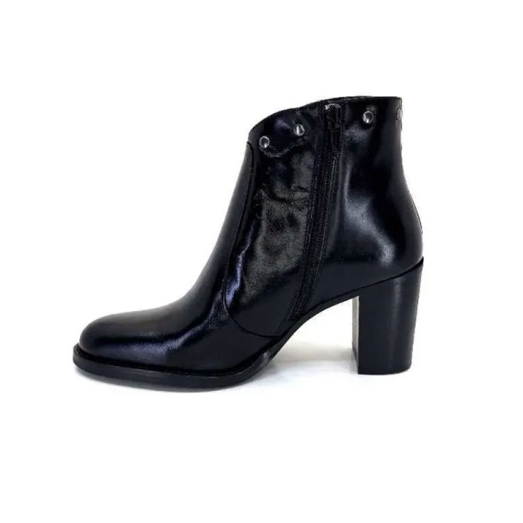 Ivoire0381b Ivoire 8016 Cuir Noir*Femme Bottines