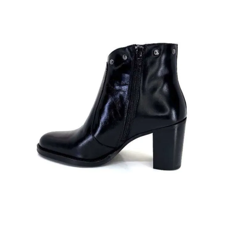 Ivoire0381b Ivoire 8016 Cuir Noir*Femme Bottines