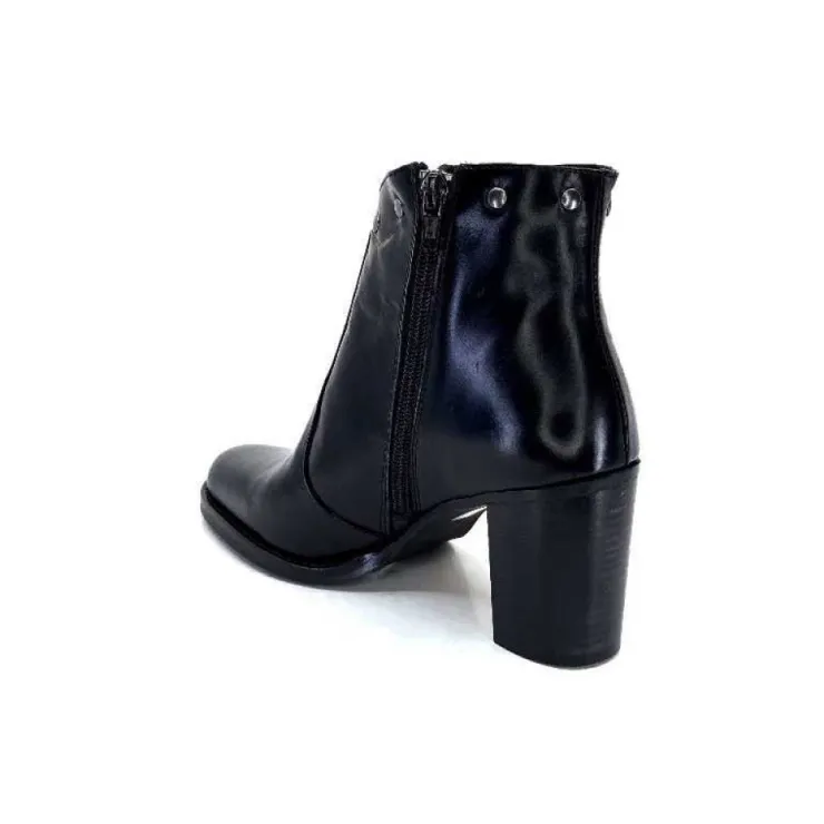 Ivoire0381b Ivoire 8016 Cuir Noir*Femme Bottines