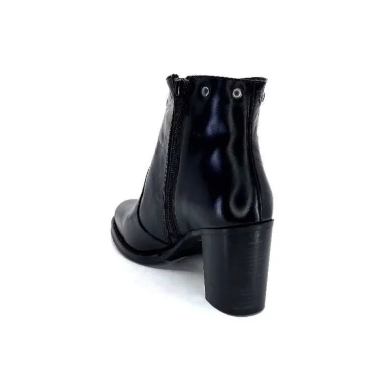 Ivoire0381b Ivoire 8016 Cuir Noir*Femme Bottines