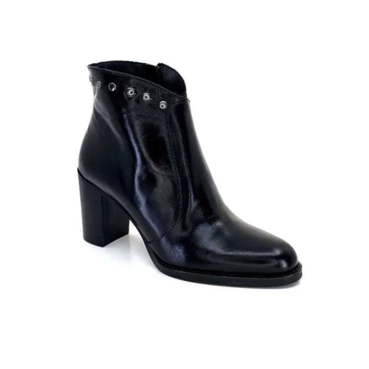 Ivoire0381b Ivoire 8016 Cuir Noir*Femme Bottines