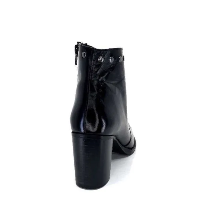 Ivoire0381b Ivoire 8016 Cuir Noir*Femme Bottines