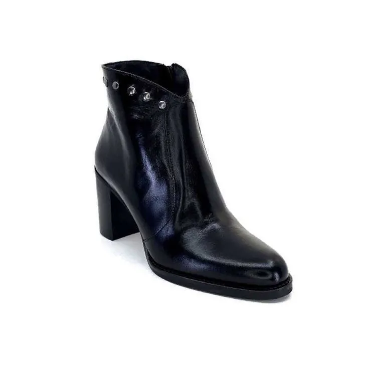 Ivoire0381b Ivoire 8016 Cuir Noir*Femme Bottines