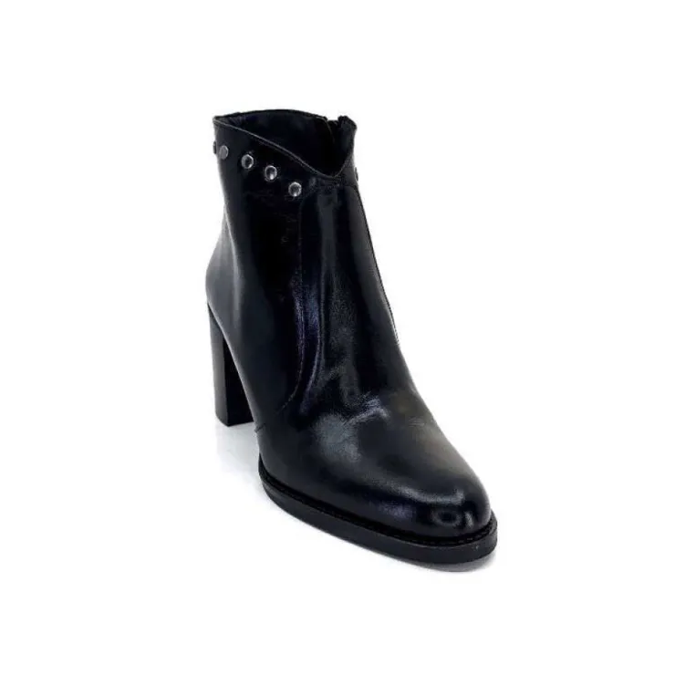 Ivoire0381b Ivoire 8016 Cuir Noir*Femme Bottines