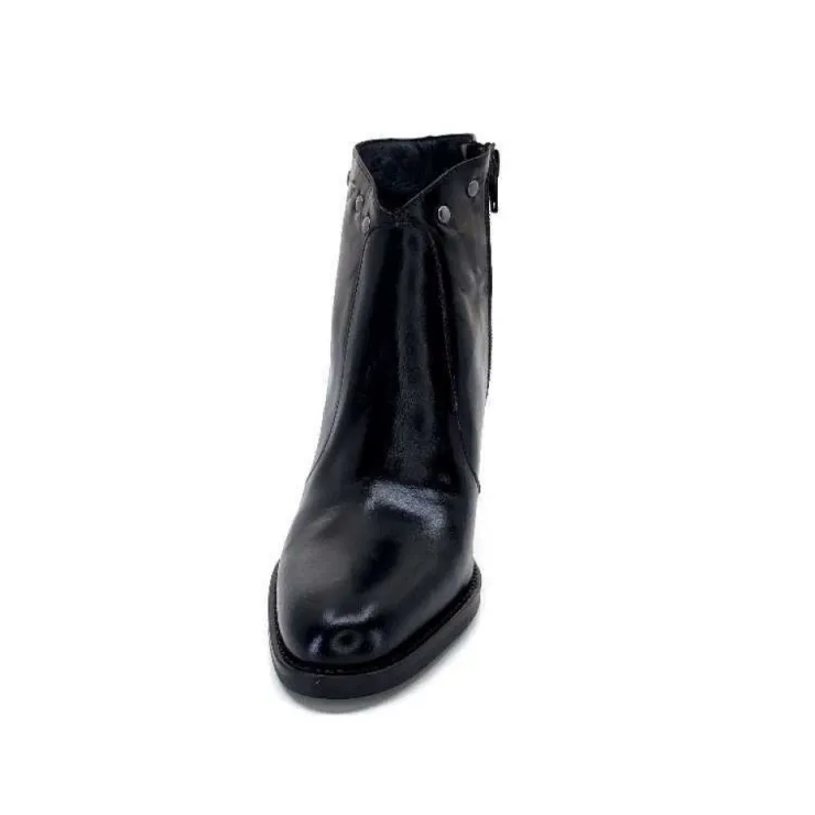Ivoire0381b Ivoire 8016 Cuir Noir*Femme Bottines