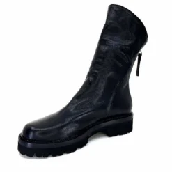 Ivoire0156 Ivoire 3270 Cuir Noir*Femme Bottines