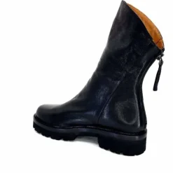 Ivoire0156 Ivoire 3270 Cuir Noir*Femme Bottines