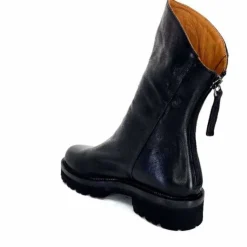 Ivoire0156 Ivoire 3270 Cuir Noir*Femme Bottines