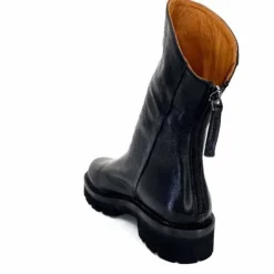 Ivoire0156 Ivoire 3270 Cuir Noir*Femme Bottines