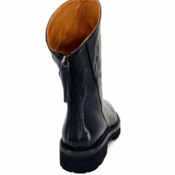 Ivoire0156 Ivoire 3270 Cuir Noir*Femme Bottines