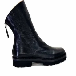 Ivoire0156 Ivoire 3270 Cuir Noir*Femme Bottines