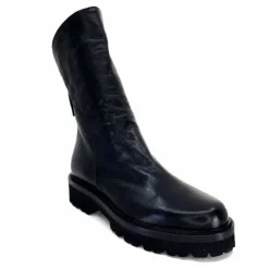 Ivoire0156 Ivoire 3270 Cuir Noir*Femme Bottines