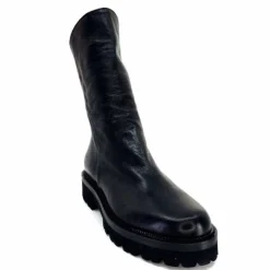 Ivoire0156 Ivoire 3270 Cuir Noir*Femme Bottines