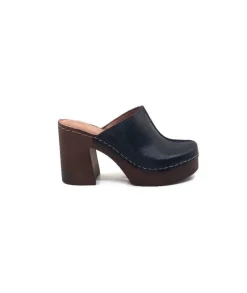 Ivoire0351a Ivoire 8235461 Cuir Noir*Femme Mules