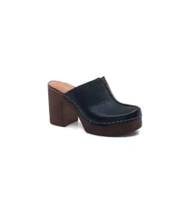 Ivoire0351a Ivoire 8235461 Cuir Noir*Femme Mules