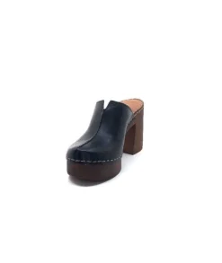 Ivoire0351a Ivoire 8235461 Cuir Noir*Femme Mules