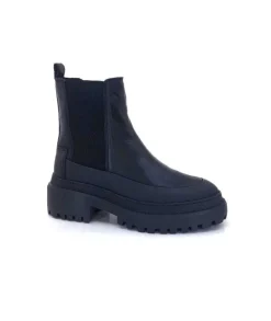 Ivoire0209b Ivoire 12284 Cuir Noir*Femme Bottines