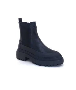 Ivoire0209b Ivoire 12284 Cuir Noir*Femme Bottines
