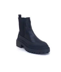 Ivoire0209b Ivoire 12284 Cuir Noir*Femme Bottines