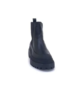 Ivoire0209b Ivoire 12284 Cuir Noir*Femme Bottines