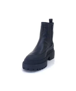 Ivoire0209b Ivoire 12284 Cuir Noir*Femme Bottines