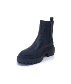 Ivoire0209b Ivoire 12284 Cuir Noir*Femme Bottines