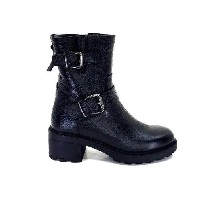 Ivoire-354 Ivoire 109332 Cuir Noir*Femme Fourrées