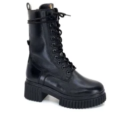 Ivoire0218a Ivoire 179002 Cuir Noir*Femme Bottines