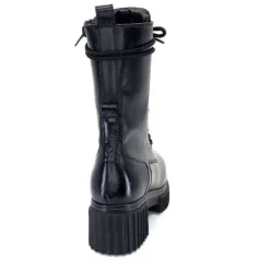 Ivoire0218a Ivoire 179002 Cuir Noir*Femme Bottines