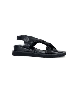 Ivoire-354 Ivoire 107614 Cuir Noir*Femme Plateformes