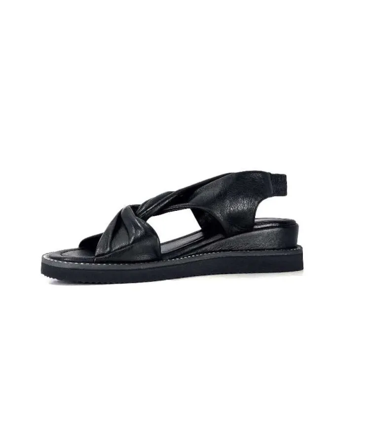 Ivoire-354 Ivoire 107614 Cuir Noir*Femme Plateformes