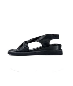 Ivoire-354 Ivoire 107614 Cuir Noir*Femme Plateformes