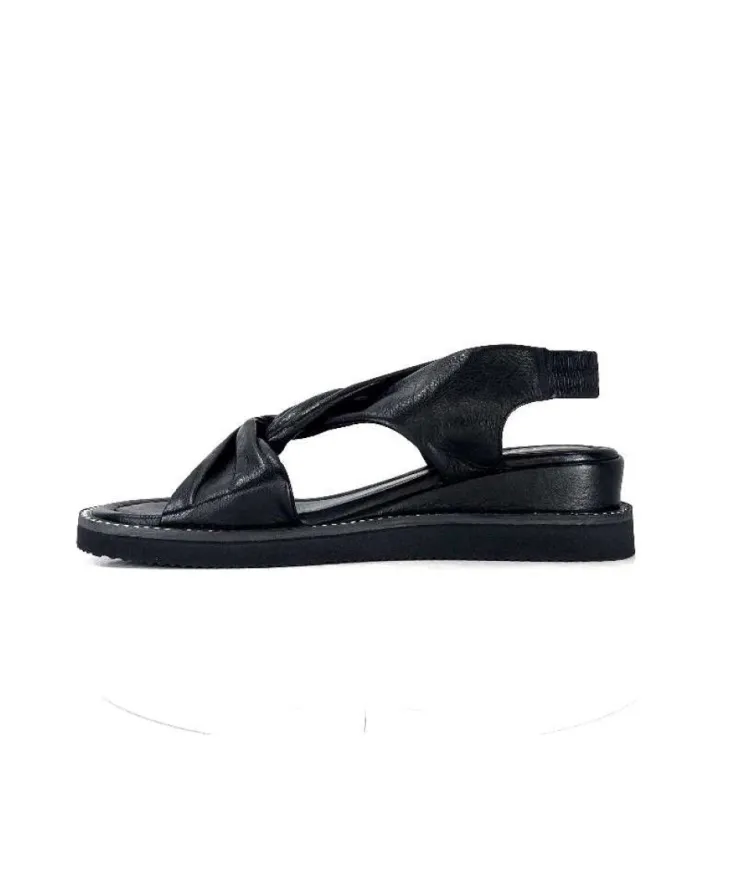Ivoire-354 Ivoire 107614 Cuir Noir*Femme Plateformes