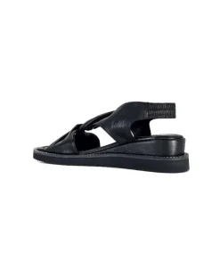Ivoire-354 Ivoire 107614 Cuir Noir*Femme Plateformes