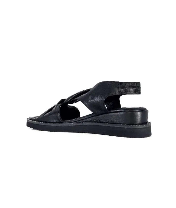 Ivoire-354 Ivoire 107614 Cuir Noir*Femme Plateformes